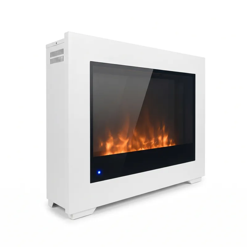 Electric fireplace heater with flame effect